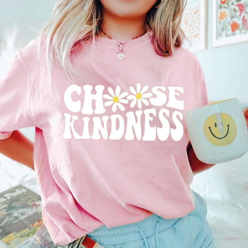 Choose Kindness Shirt Gift For Teacher, Daisy Shirt, Back To School Teacher Shirt, Be Kind Shirt, Teacher Shirts, Full Size, Full Color, Gift For Frie