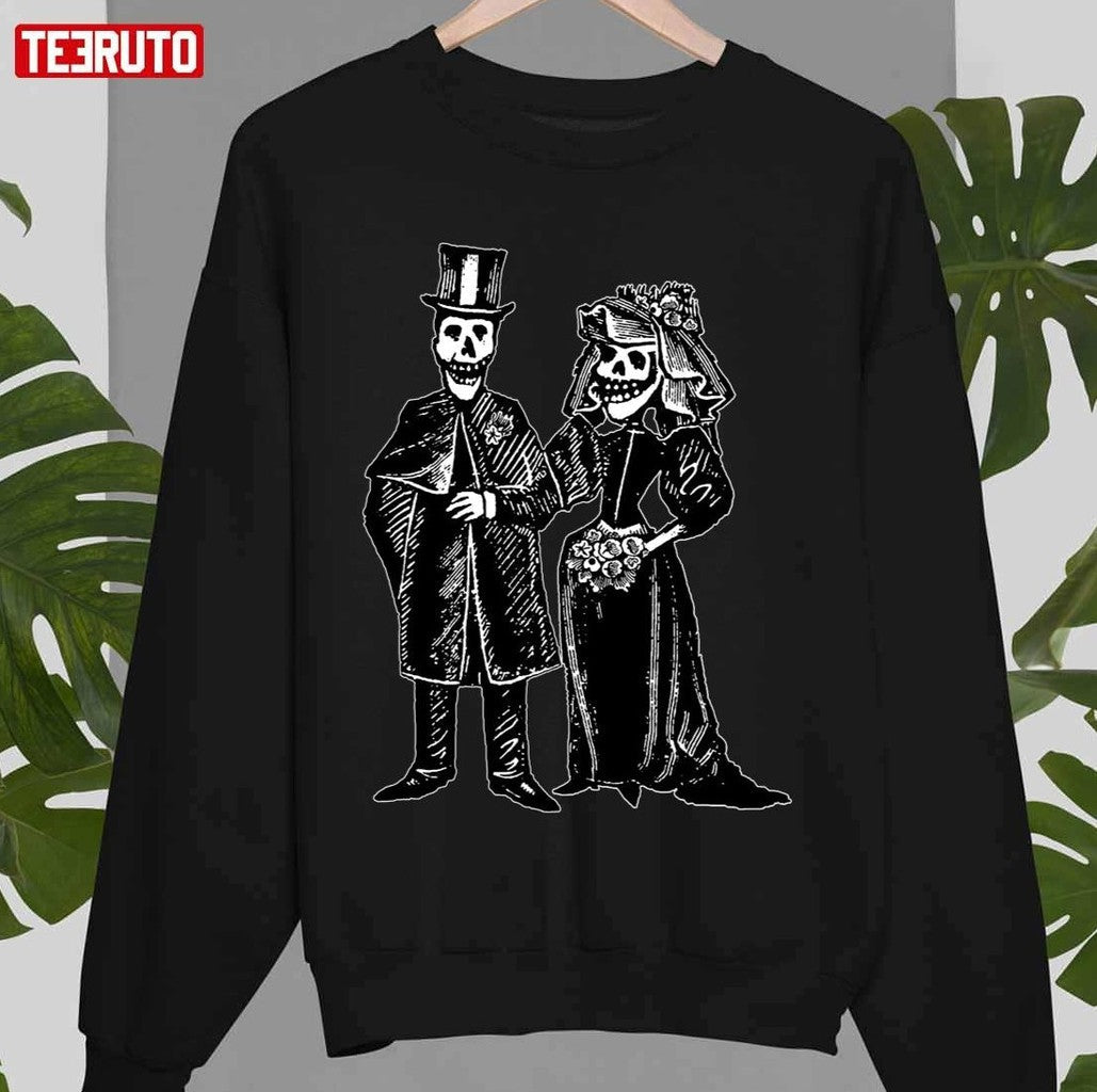Skeleton Wedding Happy Halloween Unisex Sweatshirt