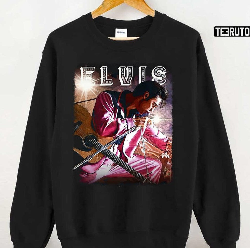 Austin Butler Elvis And Guitar Unisex T-Shirt