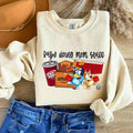 Busy Doing Mom Stuff Bluey Sweatshirt, Bluey And Bingo Sweatshirt, Cartoon Mama Sweatshirt, Couple Sweatshirt - Cross-Gender Fashion - Full Size Range
