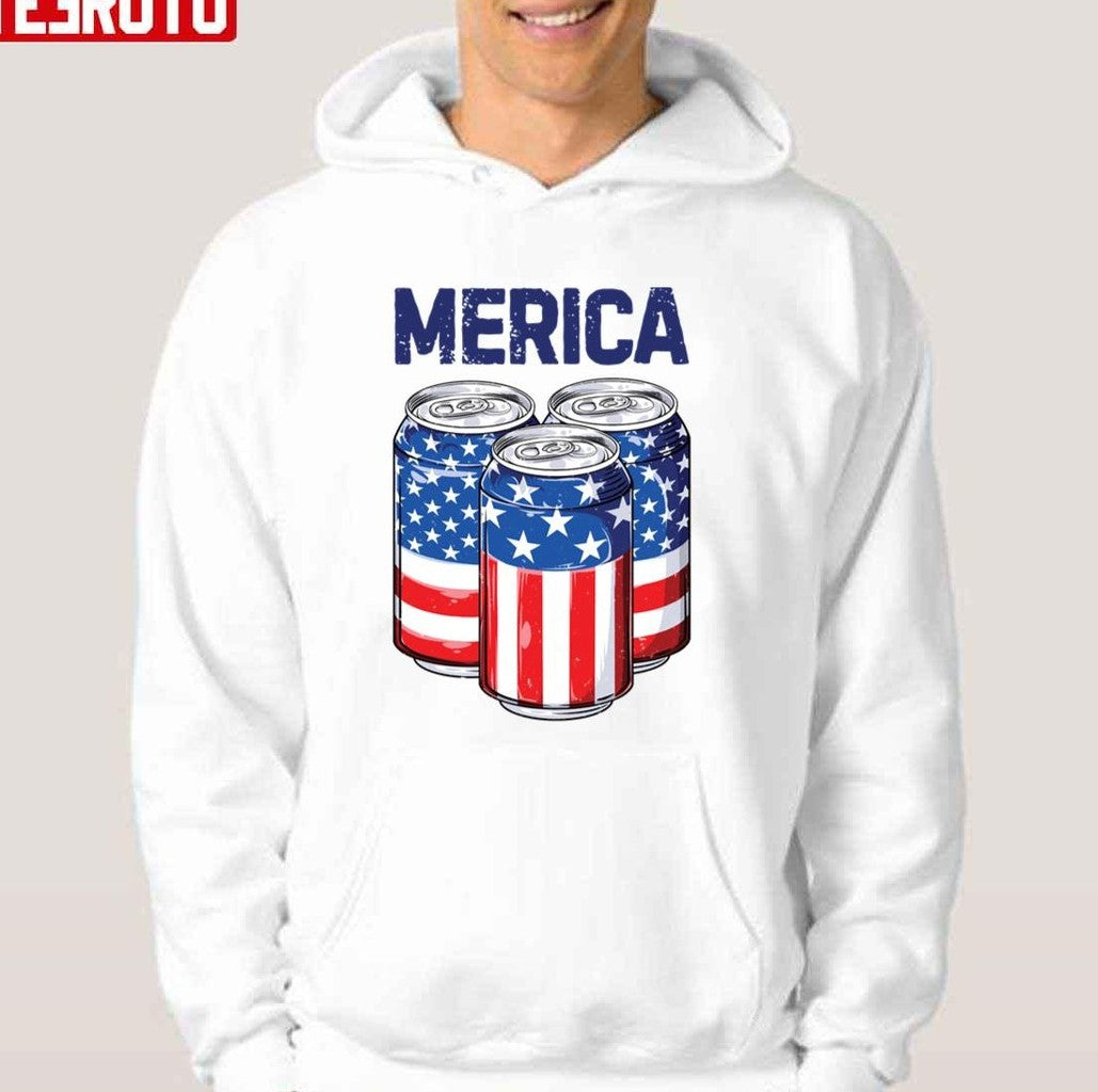 Beer American Flag 4th Of July Unisex T-Shirt