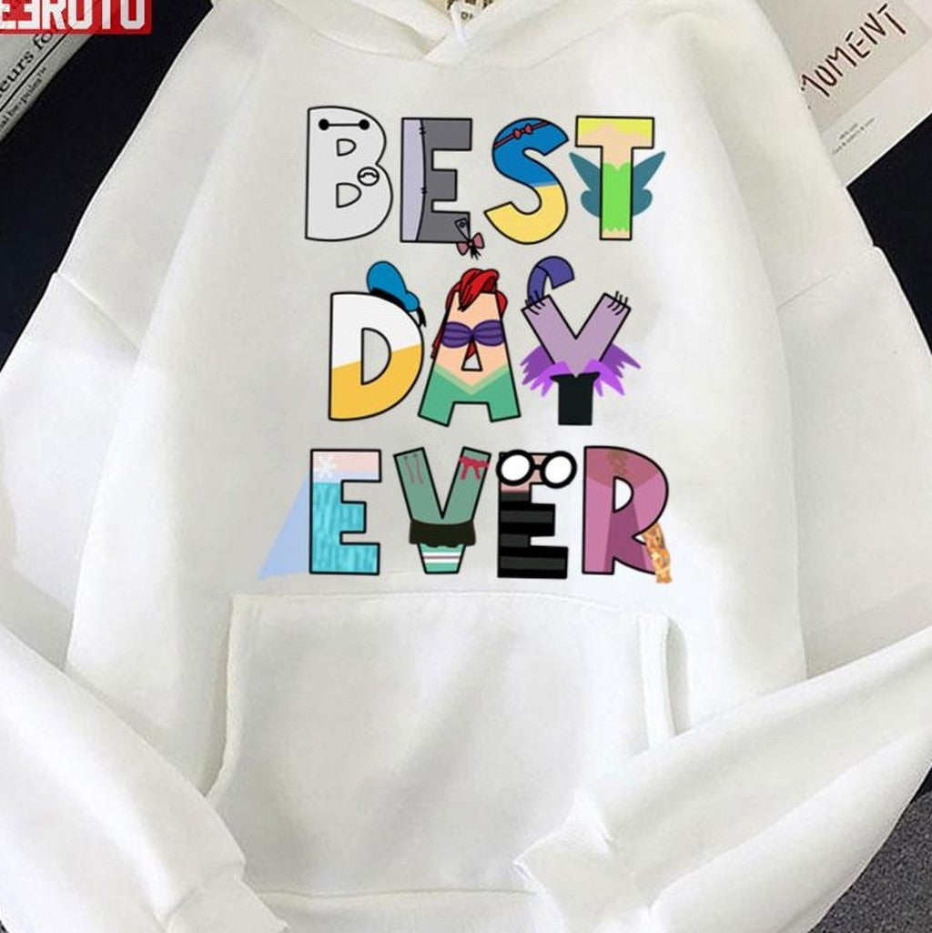 Best Day Ever Characters Big Hero Cartoon Unisex Sweatshirt