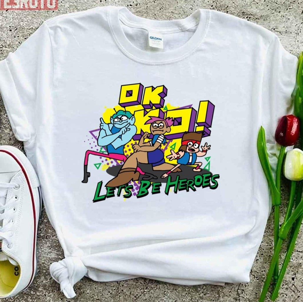 Ok Ko Let's Be Heroes Funny Cartoon Artwork Unisex T-shirt