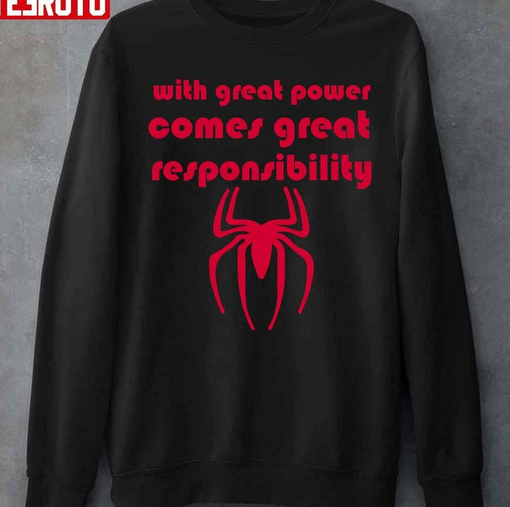 Super Villain Comic Great Powers Comes Great Responsibility Unisex T-Shirt
