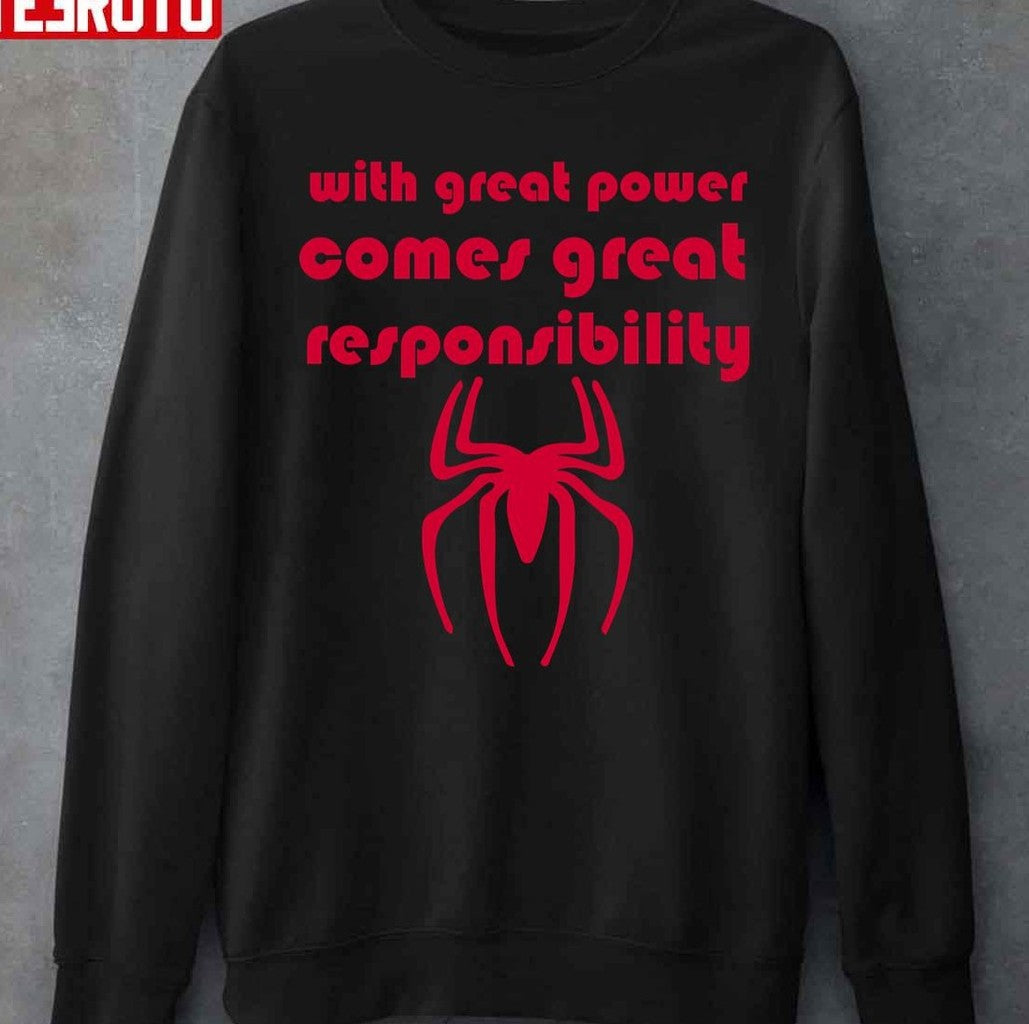 Super Villain Comic Great Powers Comes Great Responsibility Unisex T-Shirt
