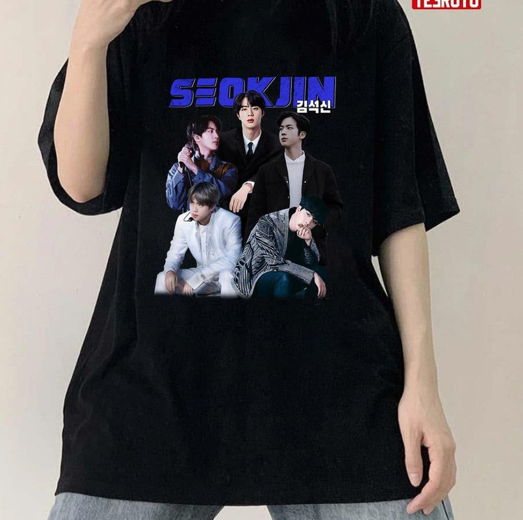 Seok-Jin Vintage Look Korean Pop Bootleg Raptee Unisex T-Shirt