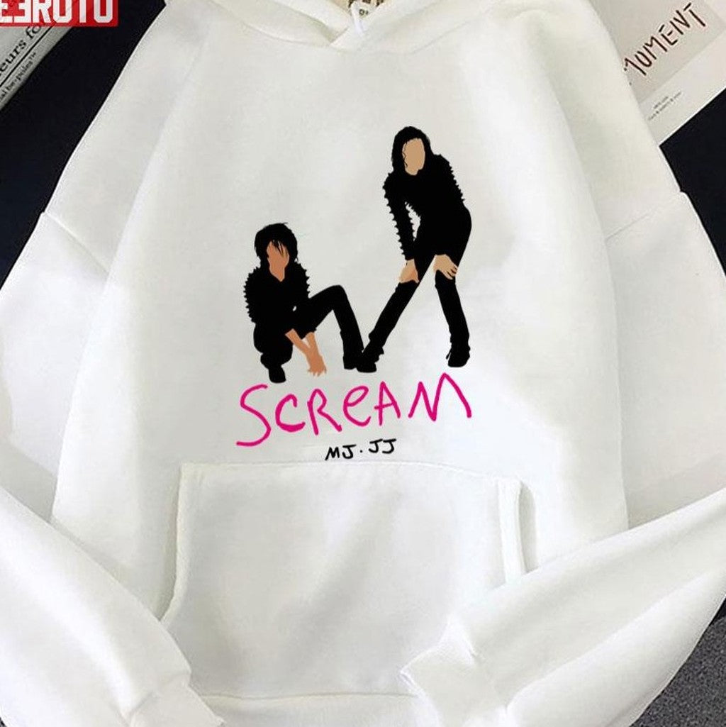 Scream Mj &amp; Jj Silhouettes Magenta Michael Jackson &amp; Janet Jackson Unisex T-shirt