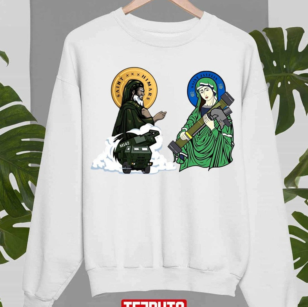 Saint Himars And Saint Javelin Ukrainian Army Best Friends Unisex Sweatshirt