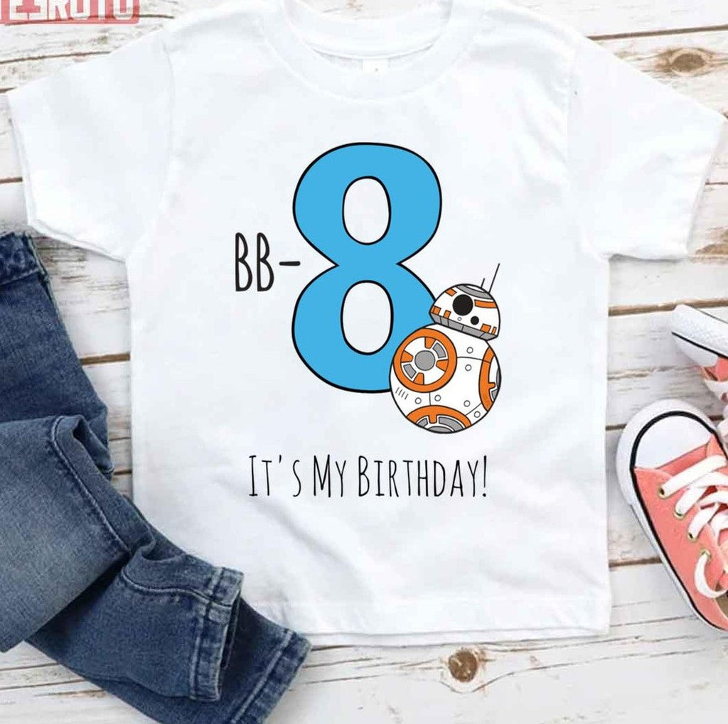 Bb 8 Happy Eighth Birthday Unisex T-Shirt