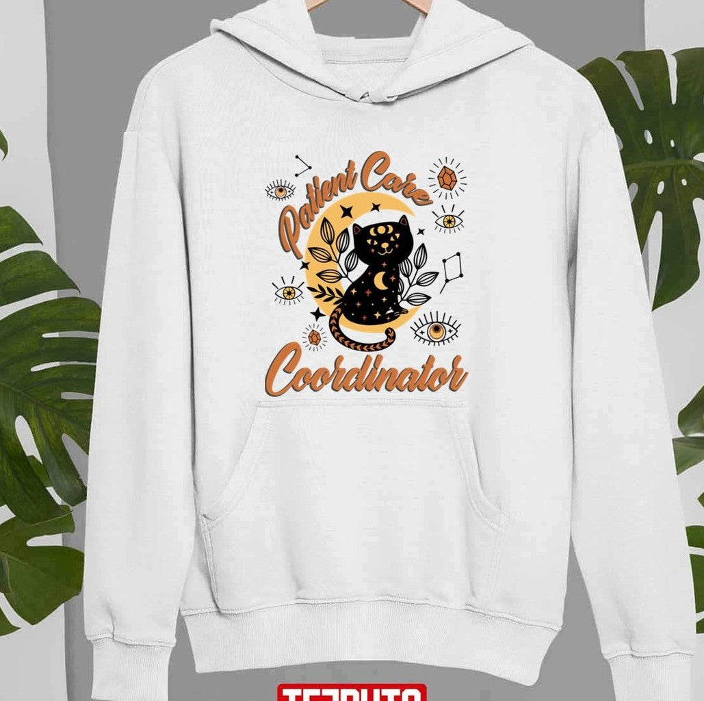 Mystical Reiki Healer Spiritual Black Cat Patient Care Coordinator Unisex Sweatshirt