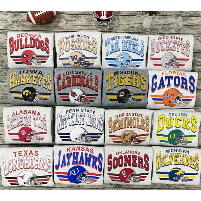 Vintage Football NCAA Sweatshirt, Vintage Sweatshirt All Teams NCAA, Classic Sport Sweatshirt, Gifts For Football Fan Sport. Crewneck Menswear