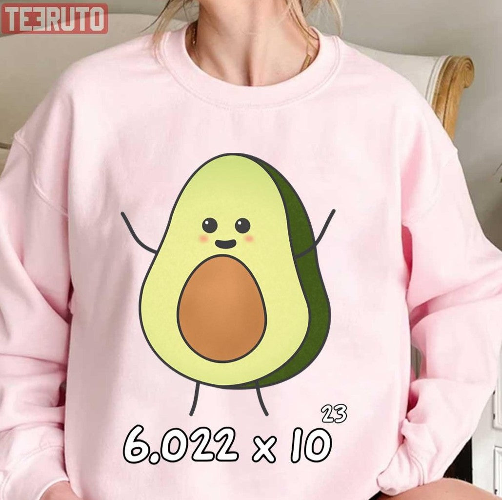 Avocadro Numbers Cute Avocado Chemist Unisex T-Shirt