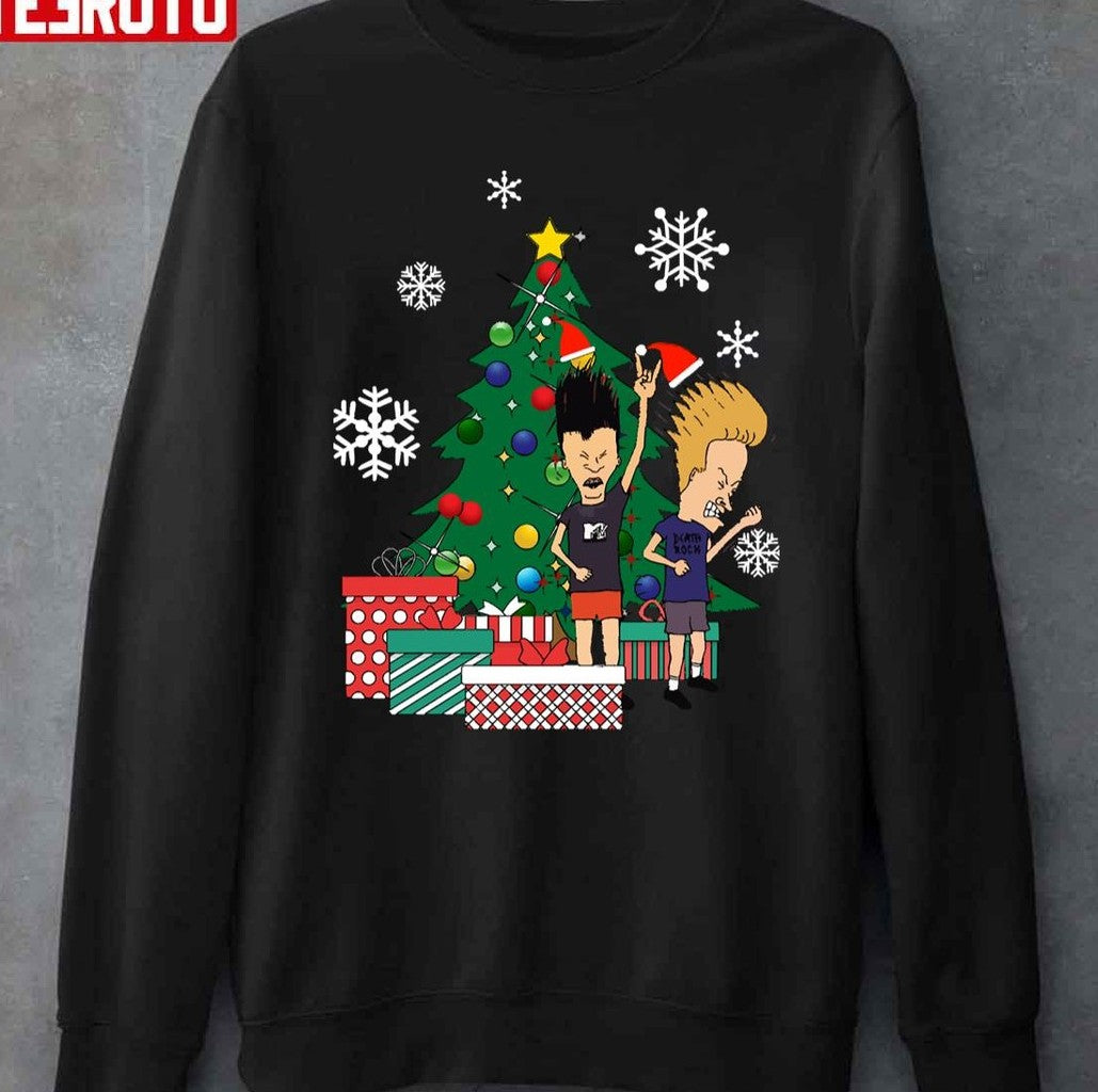Beavis And Butthead Christmas Tree Unisex T-Shirt
