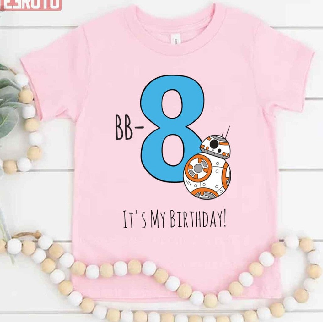 Bb 8 Happy Eighth Birthday Unisex T-Shirt