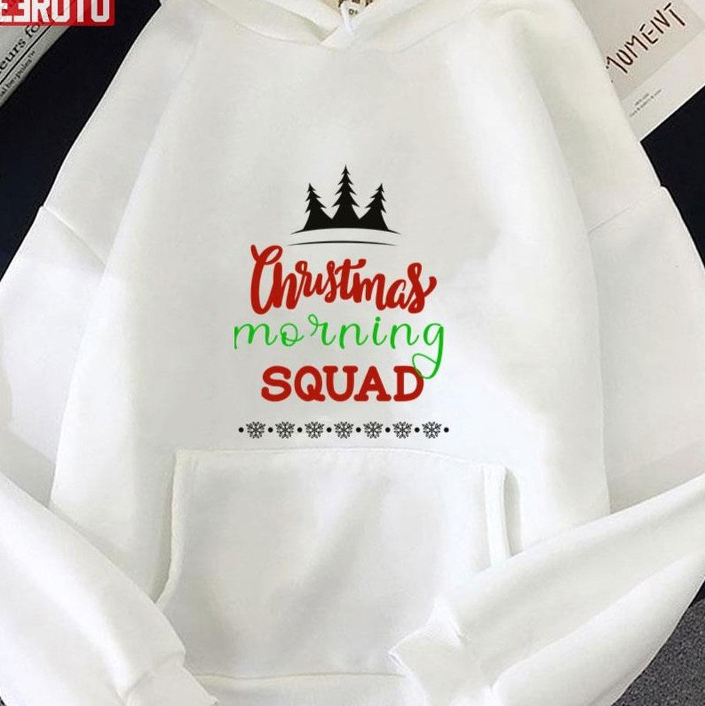 Squad Family Xmas Holidays Morning Design Unisex Sweatshirt