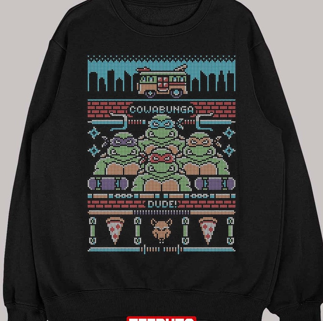 Teenage Mutant Ugly Sweater Christmas Unisex Sweatshirt
