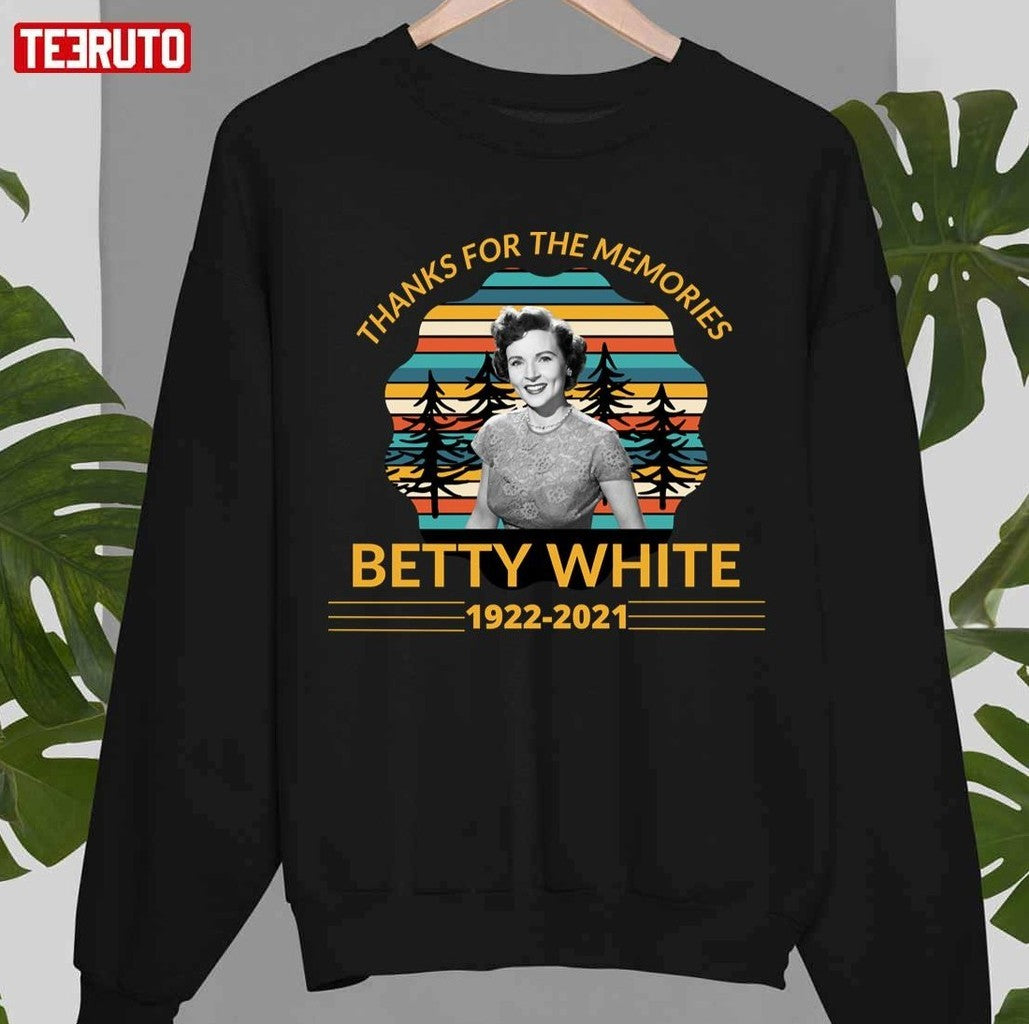 Thanks For The Memories Betty White 1922 2021 Young Betty White Vintage Unisex T-shirt