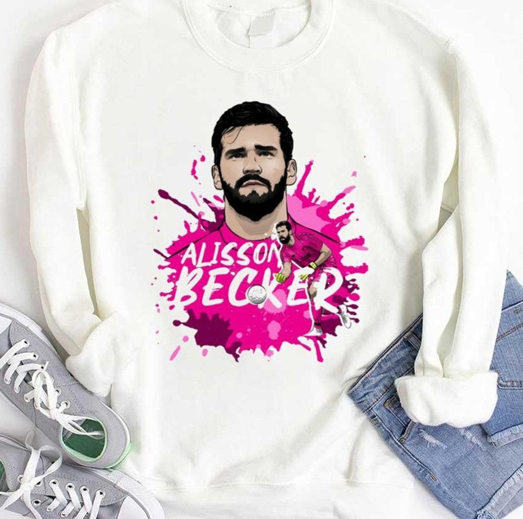 Art Becker Watercolor Pink Design Soccer Player Unisex T-Shirt
