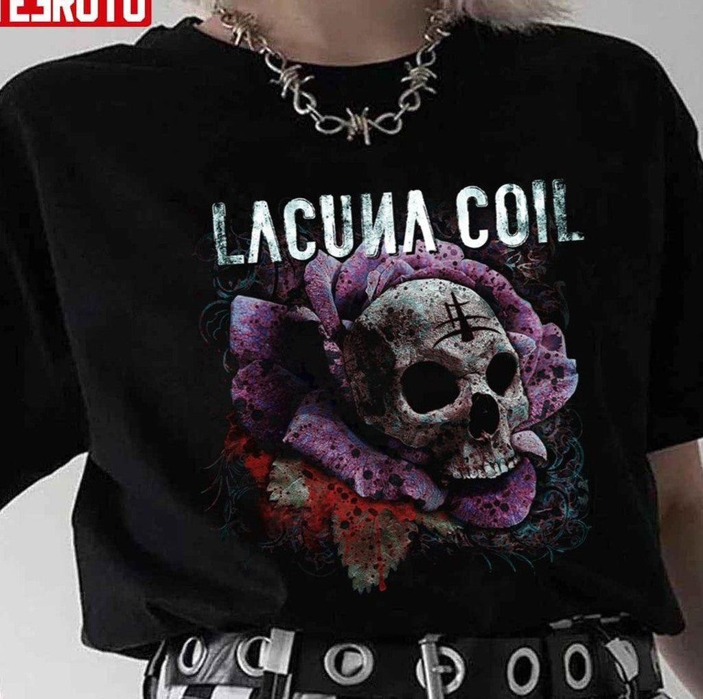 Skull Flower Lacuna Coil Design Unisex T-Shirt
