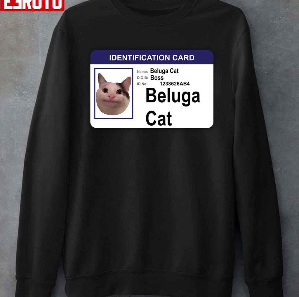 Beluga Cat Identification Card Unisex T-Shirt