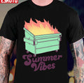 Summer Vibes Fire Fire Vintage Art Unisex T-Shirt