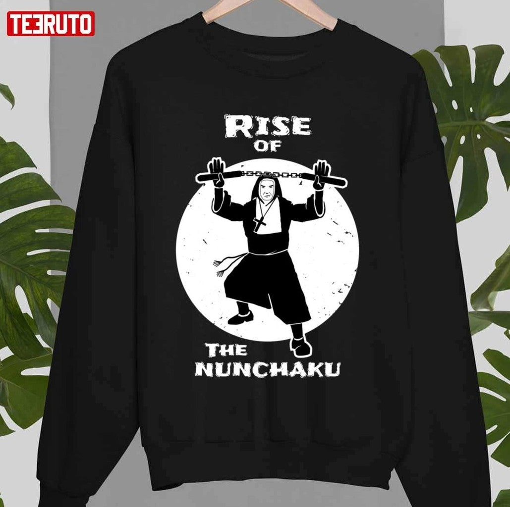 Rise Of The Nunchaku Nun Funny Martial Arts Pun Unisex Sweatshirt