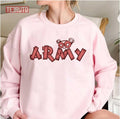 Army Wood Pink Bangtan Boys Bts Unisex Sweatshirt