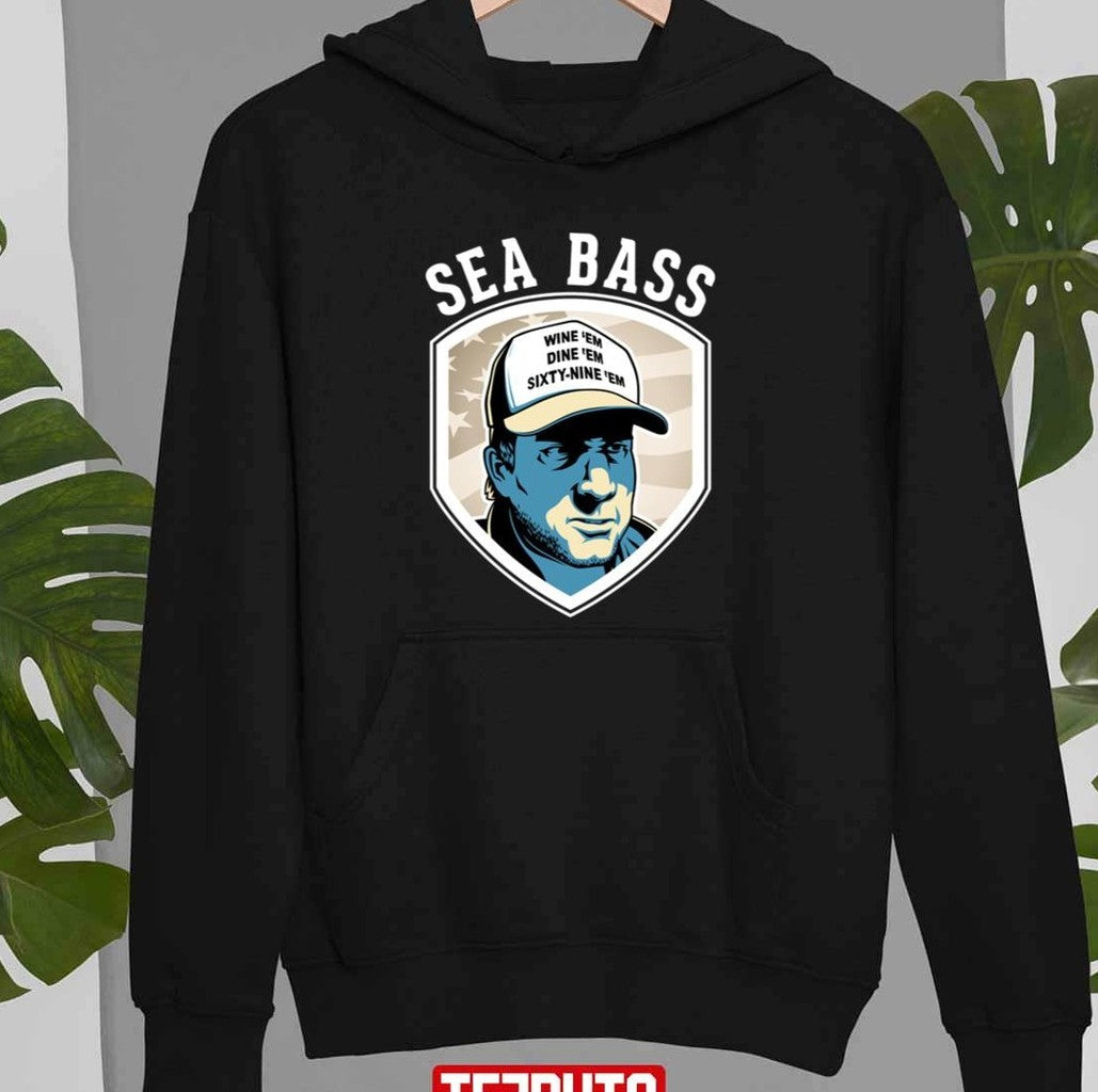 Sea Bass Wine 'em Dine 'em Sixty-Nine 'em Dumb &amp; Dumber Unisex T-shirt