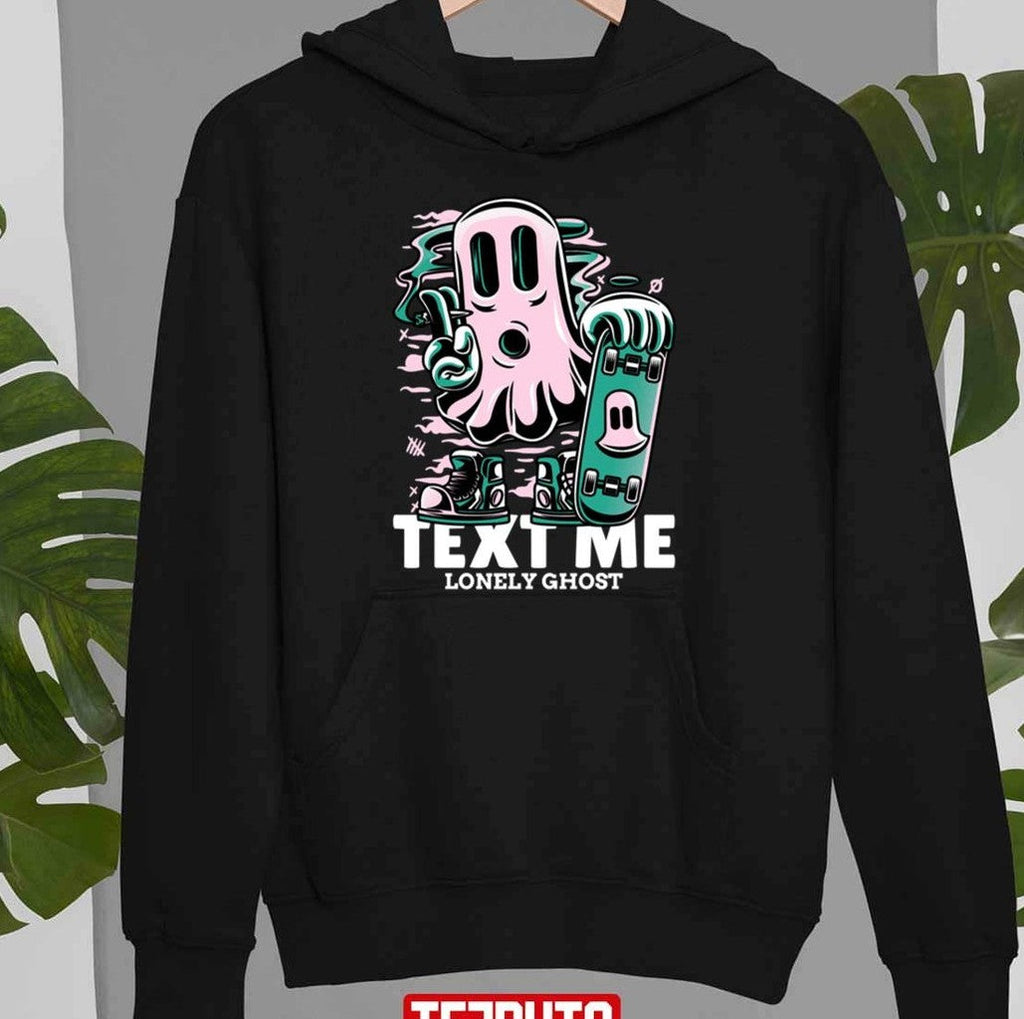 Art Text Me Lonely Ghost Unisex T-Shirt