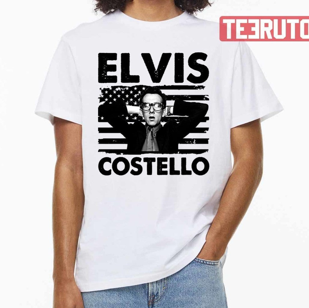 Proud Hits Elvis Costello Detour Live 2024 Us Flag Unisex T-shirt