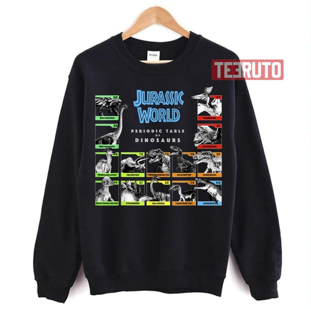 Periodic Table Of Dinosaurs Jurassic World Unisex T-Shirt