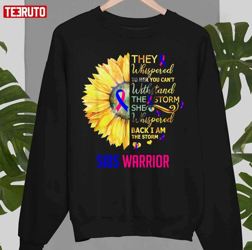 Sunflower Sudden Infant Death Syndrome Sids Awareness Warrior Support Unisex T-Shirt