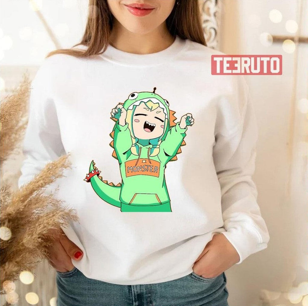 Baby Pikamee In Dinosaur Costume Ohao Unisex Sweatshirt