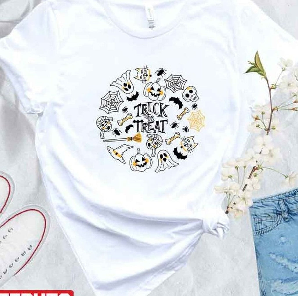Thanksgiving Halloween Trick Treat Autumn Unisex T-Shirt