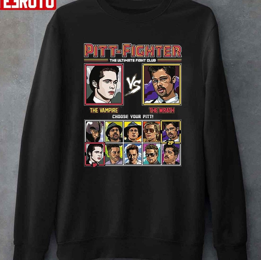Pitt Fight The Campire The Wrath Brad Pitt Street Fighter Unisex T-shirt