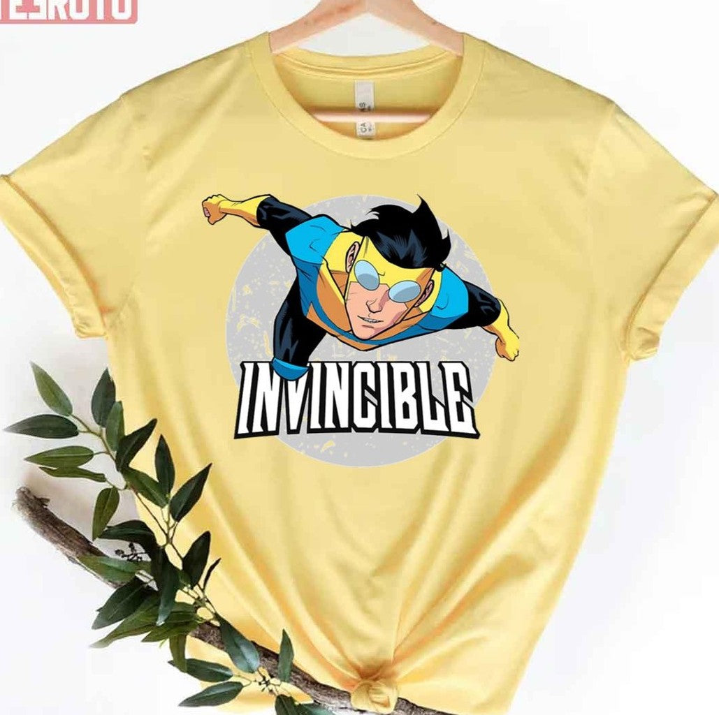 Round Design Invincible Cartoon Unisex T-Shirt