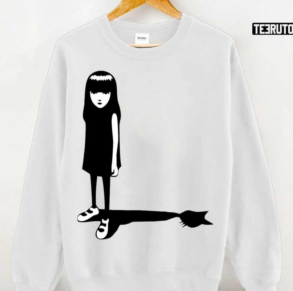 Black Cat Shadow Emily The Strange Unisex T-Shirt