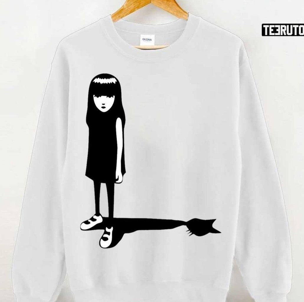 Black Cat Shadow Emily The Strange Unisex T-Shirt