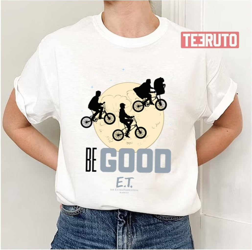Be Good Flying Bicycles Over Moon Graphic Baby Unisex T-Shirt