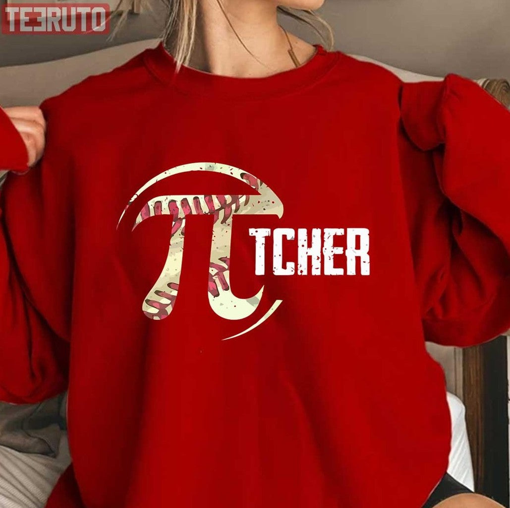 Baseball Pattern Pitcher National Pi Day Unisex T-shirt