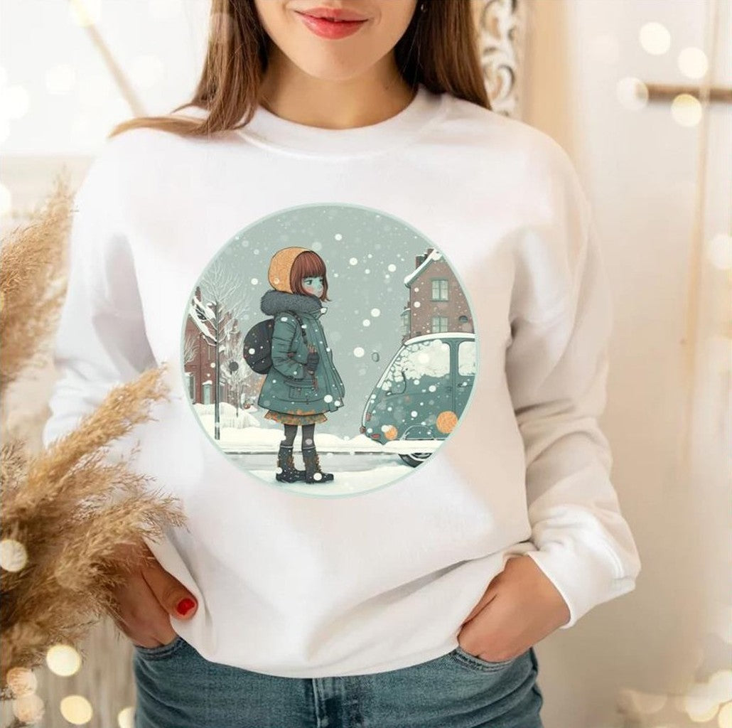 Snowy Day Enid Girl Unisex Sweatshirt