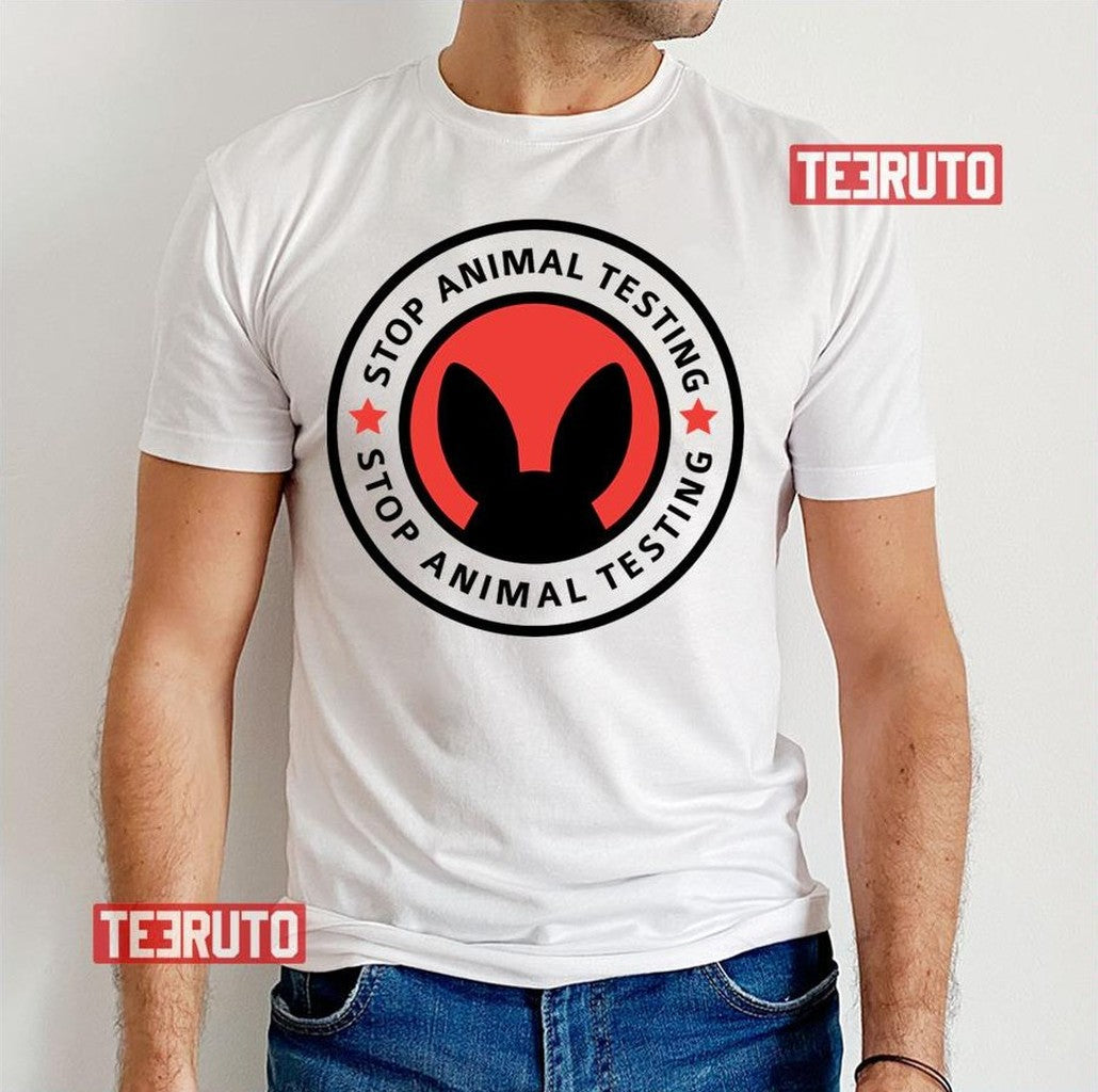 Save The Rabbits Stop Animal Testing Unisex T-Shirt