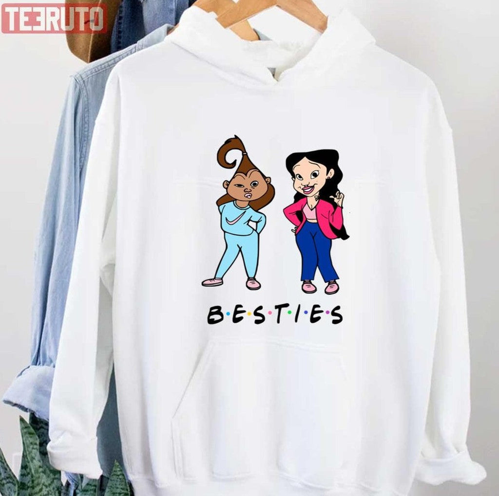 Besties Proud Family Friends Font Art Unisex Hoodie