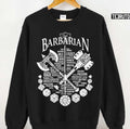 Rpg Class Series Barbarian White Version Active Unisex Sweatshirt