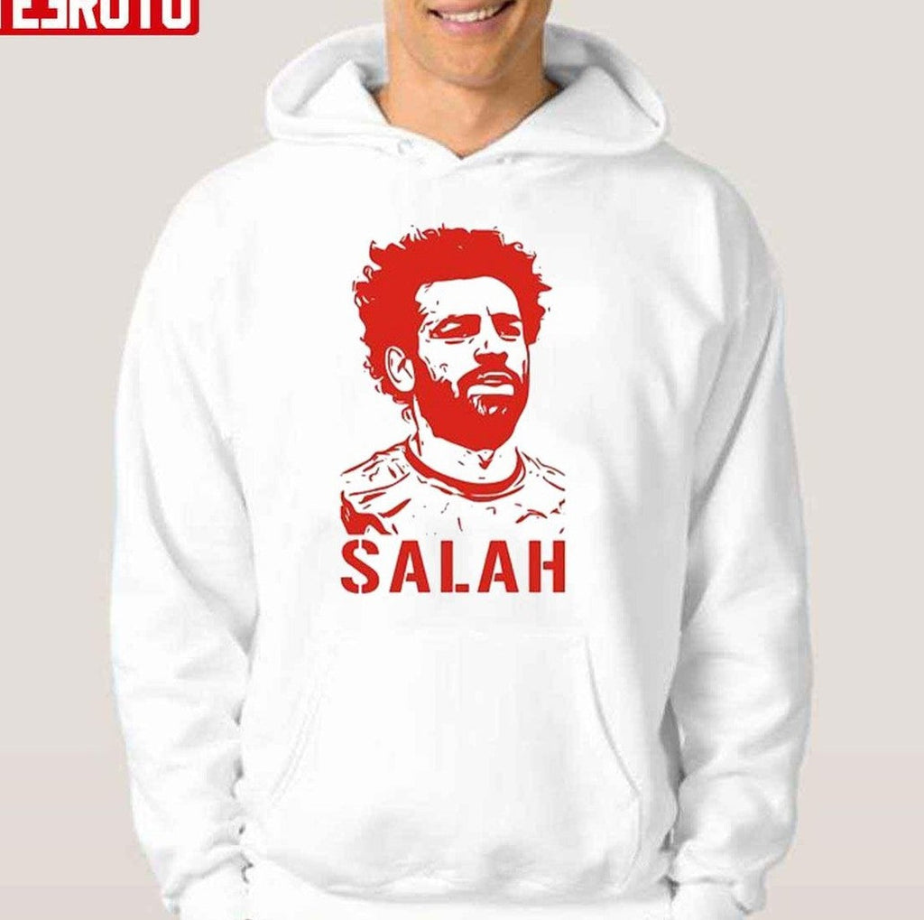 Portrait Mohamed Salah Red Art Unisex Hoodie