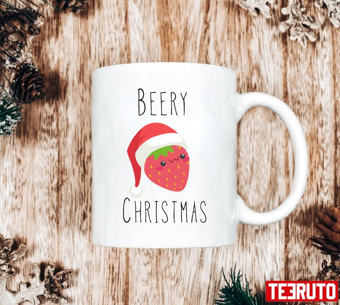 Puns Strawberry Pun Merry Funny Christmas Unisex Sweatshirt