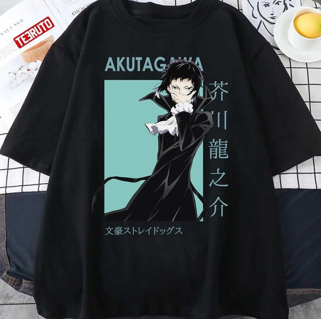 Anime Ryunosuke Akutagawa Bungou Stray Dogs Card Unisex T-Shirt