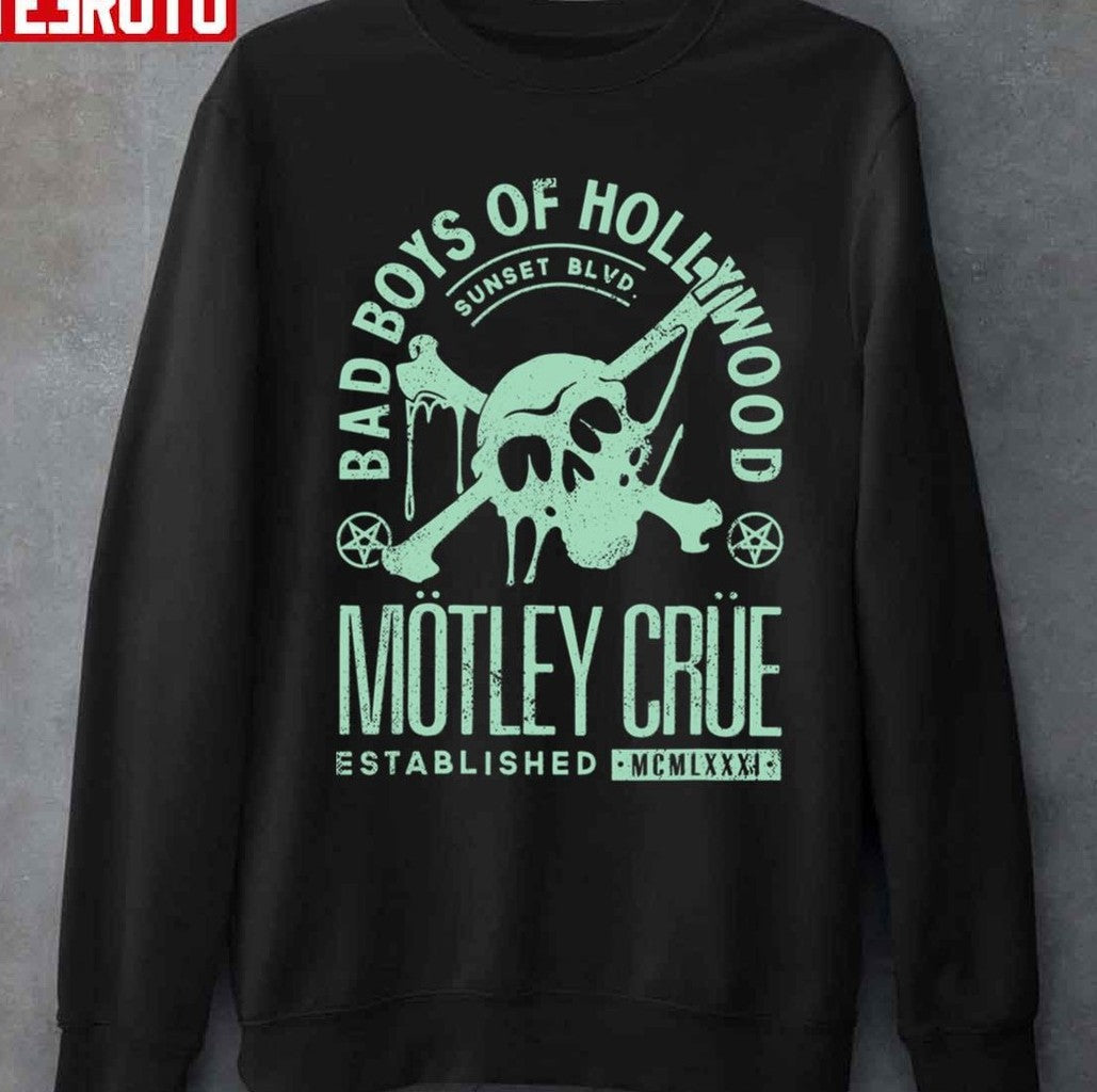 Bad Boys Of Hollywood Skull Mötley Crüe Unisex T-Shirt