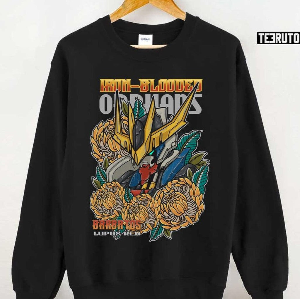 Barbatos Floral Design Mobile Suit Gundam Unisex Sweatshirt