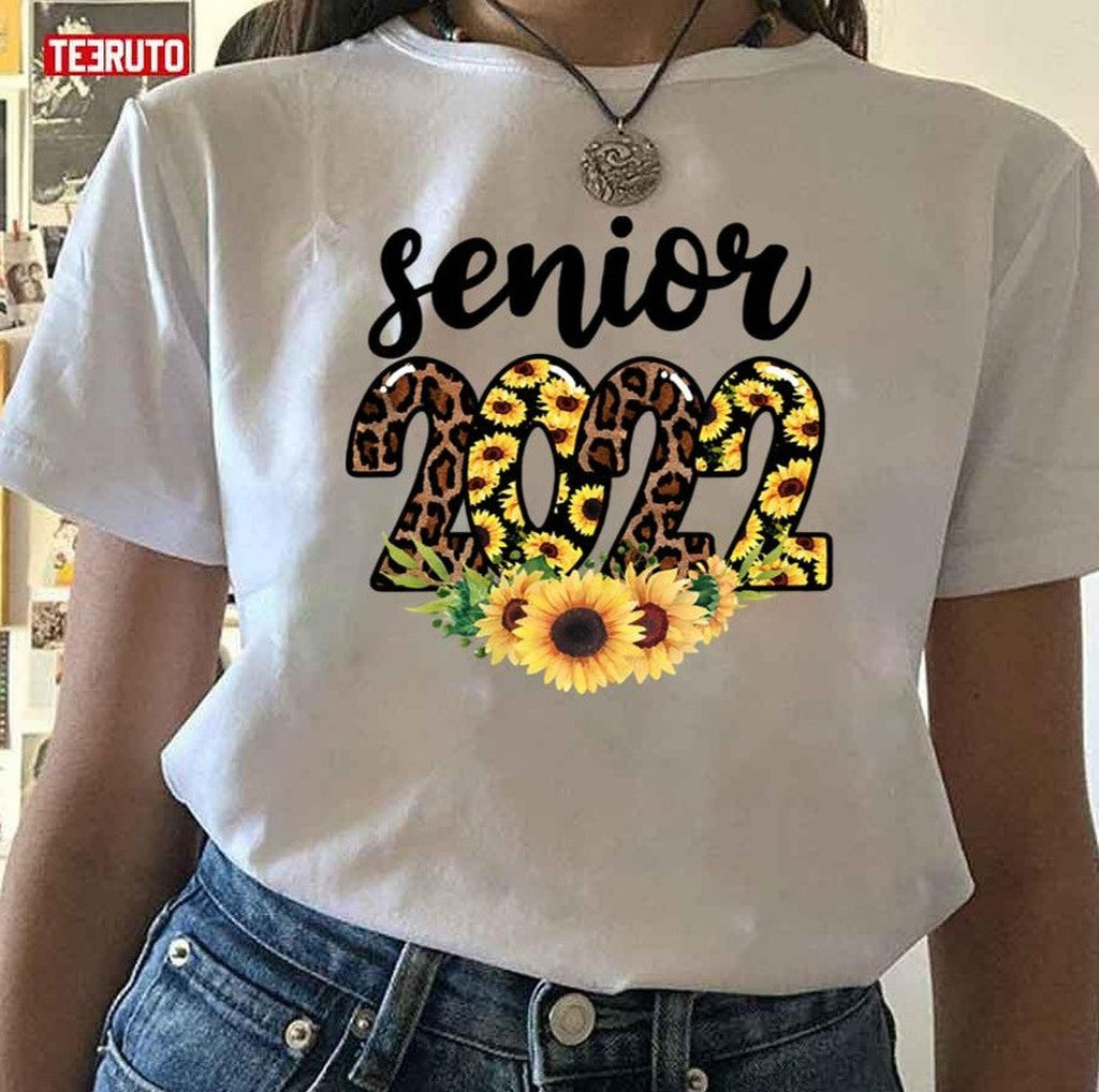 Senior 2022 Sunflower Leopard Unisex T-Shirt